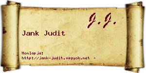 Jank Judit névjegykártya